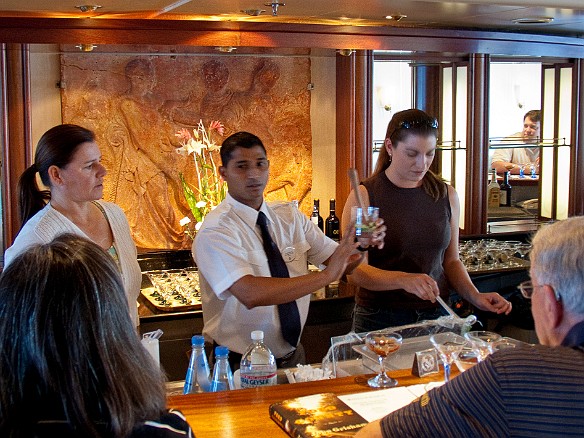 Audience participation is needed, especially considering how early it is Jan 20, 2010 11:34 AM : Oliver, SilverSea Caribbean Cruise 2010