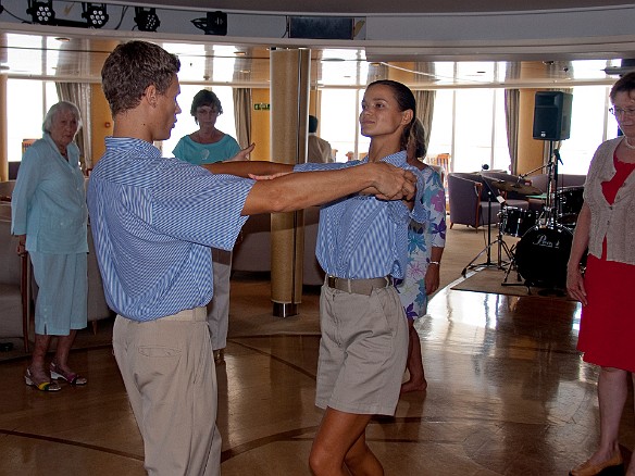 The dance instructors were Ukrainian and very good Jan 20, 2010 2:13 PM : SilverSea Caribbean Cruise 2010