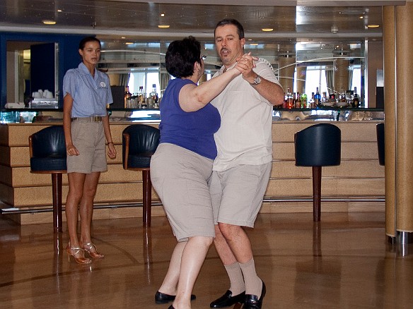 It's been 1-1/2 years since we took our last dance lessons. Not too bad, but not too good either... Jan 20, 2010 2:43 PM : David Zeleznik, Maxine Klein, SilverSea Caribbean Cruise 2010