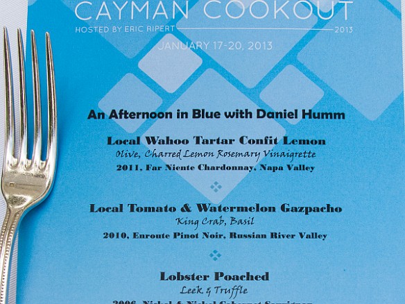 The lunch menu- and of course more wine pairings with each course! Jan 18, 2013 12:26 PM : Daniel Humm, Grand Cayman