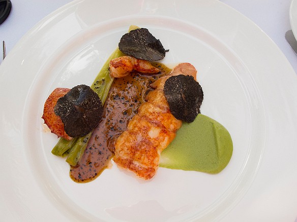 The poached lobster tail, with braised leeks and gobs 'o truffles Jan 18, 2013 1:07 PM : Daniel Humm, Grand Cayman