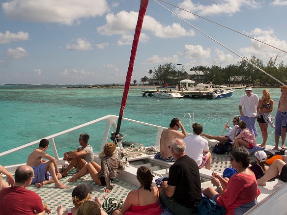 We arrive at Rum Point aboard the Red Sail catamaran Jan 19, 2013 11:02 AM : Grand Cayman