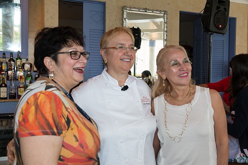 Post-lunch photo-op with Lidia and new friend Marina Trejo who hails from Ridgefield, CT Jan 17, 2014 2:22 PM : Grand Cayman, Lidia Bastianich, Marina Trejo, Maxine Klein