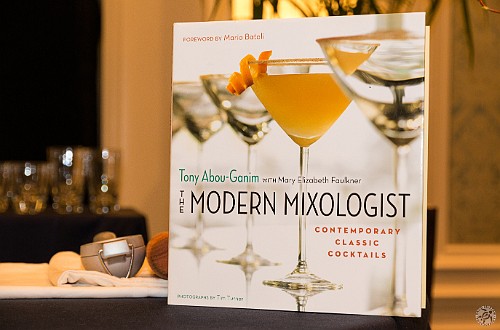 But wait, there's more! Yes, it's time now for a late Saturday afternoon seminar on classic cocktails with Tony Abou-Ganim, the "Modern Mixologist". Tony is a legend, having invented the Cable Car while heading up the Starlight Room in SF, was head of the cocktail program at the Bellagio in Vegas, was head bartender at Mario Batali's first restaurant, and has won 3 Iron Chef America competitions, most notably his first pairing cocktails with Mario Batali's cooking. Jan 18, 2014 4:33 PM : Grand Cayman, Tony Abou-Ganim : Maxine Klein,David Zeleznik,Daniel Boulud