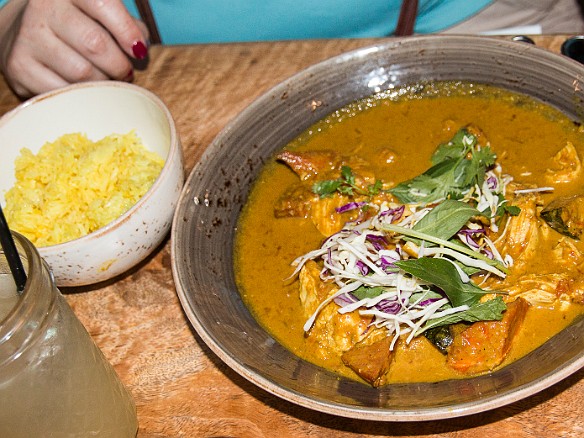Max's delish chicken curry and gin with house-made tonic May 7, 2015 1:19 PM : Oahu