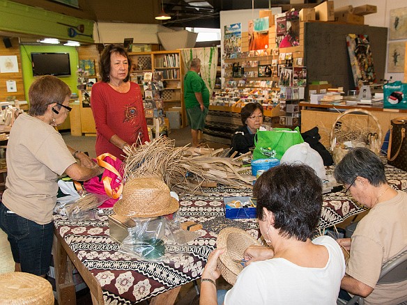 Yep, lots of activity at Nā Mea that morning. These ladies were meeting for their weekly weaving circle. The quality of the hats made by several of them was simply amazing. May 8, 2015 10:53 AM : Oahu