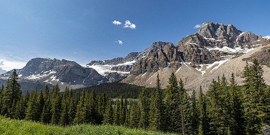 IcefieldsParkway-004 Crowfoot Glacier which looms over Bow Lake