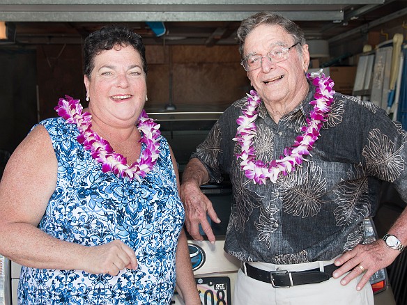 Dana Washofsky and Mike, her father-inlaw who was hosting the wedding at their house in Kailua May 14, 2016 2:39 PM : Dana Washofsky, Mike Washofsky
