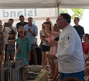 CaymanCookout2015Day1-026 Oh no, horrors! José suddenly realizes that there is not enough lobster for the larger than anticpated crowd, so.....