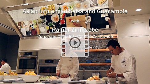 CaymanCookout2015-RainerZinngrebe Video of Rainer making a classic roasted salsa with some lemongrass for an Asian flair