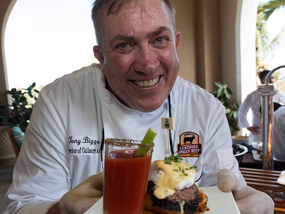 When Tony Biggs, culinary director for Certified Angus Beef, comes at you like this with eggs benedict over a choice piece of tenderloin accompanied by a mighty tasty Bloody Mary, it's pretty darn hard to refuse Jan 15, 2017 12:20 PM : Tony Biggs