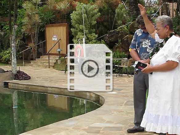 Monday evening the resort had a blessing by Lady Ipo over the reopening of the pool after a series of extensive renovations. May 14, 2012 3:12 PM : Auntie Ipo, Kauai, Scott Pacer, video thumbnail