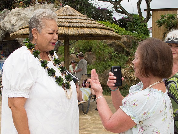 Becky and Max had taken hula lessons from Lady Ipo back in 2005, so it was a chance to reconnect with her. She is now a minister with her own congregation. May 14, 2012 3:30 PM : Auntie Ipo, Becky Laughlin, Kauai