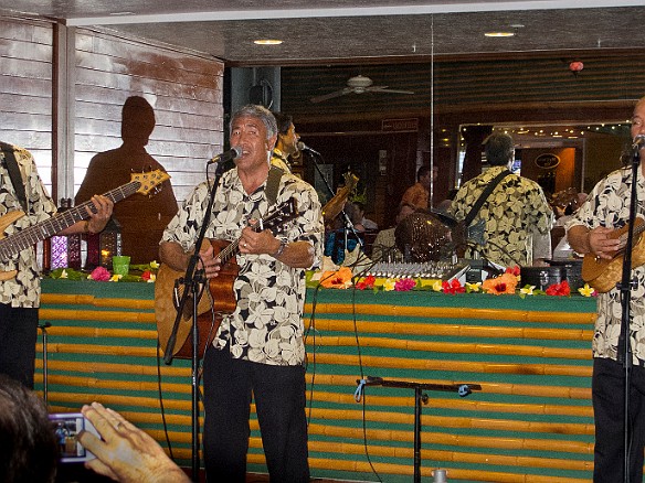 The band played as we ate dinner and they were great! Phenomenal harmony singing, ukulele playing, and Coppin Colburn in the center on guitar. May 15, 2012 7:02 PM : Coppin Colburn, Kauai