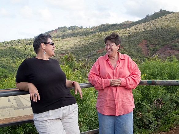 Deb and Mary at the Poliahu overlook May 19, 2012 5:13 PM : Debra Zeleznik, Kauai, Mary Wilkowski