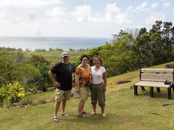 Happy because we made it this far with no falls, stumbles, or broken ankles May 24, 2012 3:50 PM : Becky Laughlin, David Zeleznik, Kauai, Maxine Klein