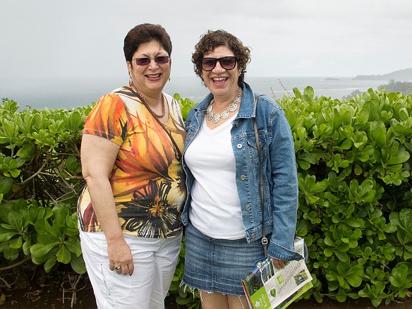 Sistahs Max and Rhona at Mother's Day brunch at Nanea. It was a bit of a drizzly day, only time for a few quick photos before the rain started spitting again. May 12, 2013 12:41 PM : Kauai, Maxine Klein, Rhona Berzon
