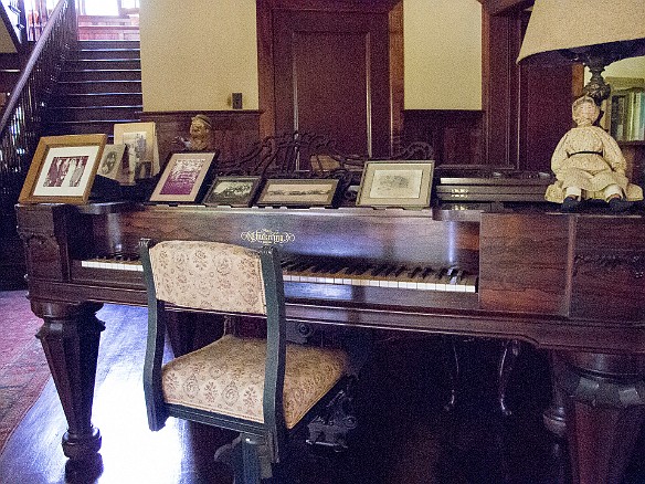 Miss Mabel Wilcox, unmarried, lived at Grove Farm until her death in 1978 at age 96. She loved to play this 1861 Chickering piano which she had shipped from Boston. May 22, 2013 11:24 AM : Kauai