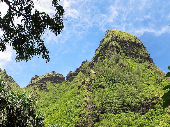 View from Limahuli Valley towards Mt. Makana (aka Bali Hai) May 24, 2013 11:40 AM : Kauai