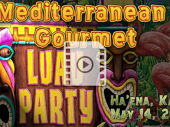 The Mediterranean Gourmet luau starts with Coppin Colburn and his band playing while we eat. Then the hula performance by his daughters and his neice begins. The evening finishes with Coppin doing a Maori fire dance routine- indoors! May 14, 2013 7:35 PM : video thumbnail