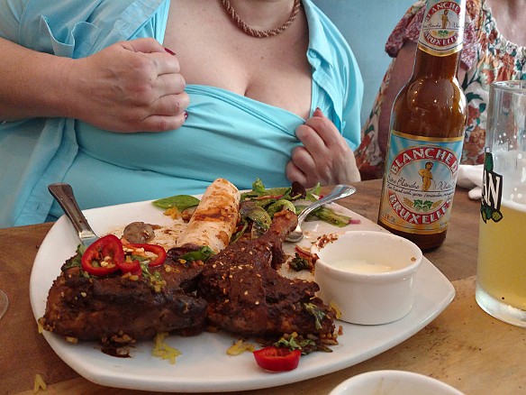 Duck mole, Belgian bierre, and boobs- the perfect lunch! May 12, 2017 1:52 PM : Maxine Klein