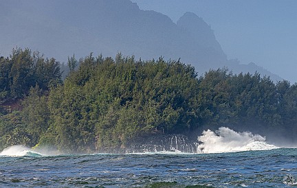 Kauai-016 A huge northwest swell rolled in on Sunday, generating waves with 45-60 ft face heights. In fact, on Oahu's North Shore the conditions were just right to hold...