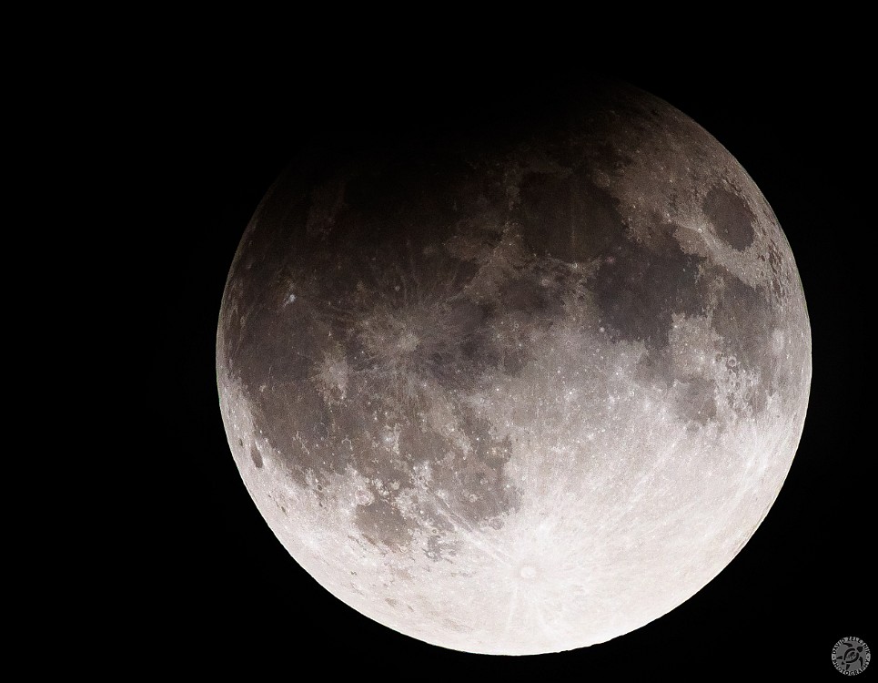 PartialLunarEclipse202409-006 10:34 pm and close to the 8% maximum coverage of the earth's umbra we'll get