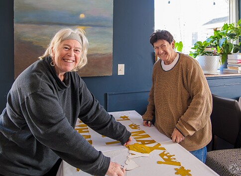 Maxine70thBirthday-006 Deb and Mary had flown in a couple of days earlier specifically for the party and came along to help with the setup