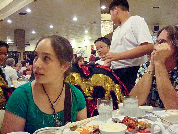 MyraReivanHawaii2010-011 With Misha and Woody for a post-parade lunch at Legend Seafood in Chinatown