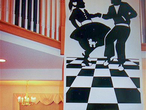 Our foyer decorated in 60's sock-hop style Jan 1, 2000 12:00 AM : New Year 2000