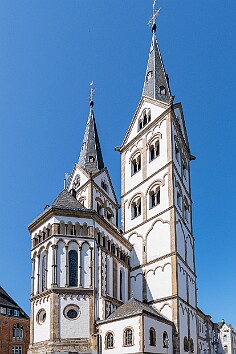 Boppard2025-024 The Church of St. Severus is the third to be built on the same site. Completed in 1236, it is a notable example of Late Romanesque architecture in the...