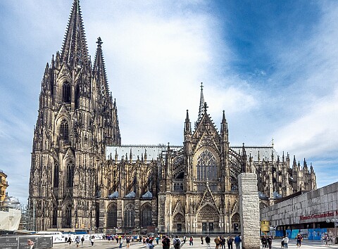 Cologne2025-035 Cologne Cathedral is Germany's largest. It was finally consecrated in 1880, a full 632 years after construction began in 1248.