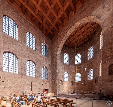 Trier2025-013 The Basilica of Constantine was the original residence of the Archbishop of Trier, but is much older than that. It was built around 300 AD during the reign of...