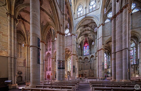 Trier2025-025 The other church on Domfreihof square is the Church of Our Lady which actually shares a common wall with the Trier Cathedral and is built in High French Gothic...
