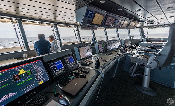 DayAtSea2024-006 A visit to the bridge of the ship to see if I could help keeping her steady as we traversed the rough North Sea. It turns out they didn't need my assistance and...