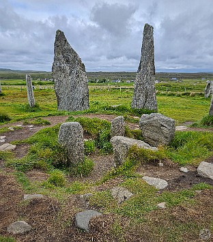 IsleOfLewisHarris2024-023 The remains of a chambered tomb that was constructed at least a couple of centuries after the central stones were placed.