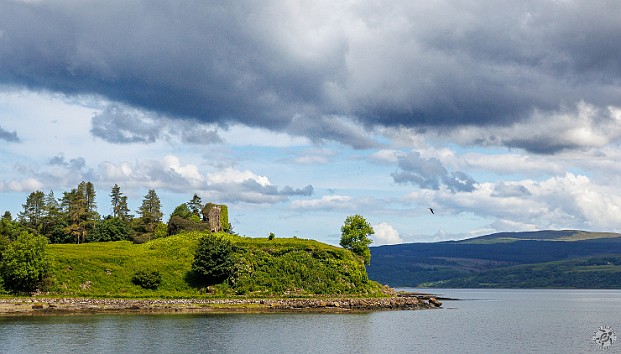 IsleOfMull2024-046 Aros Castle dates from the same era as Duart and also overlooks the Sound of Mull. Originally a stronghold for Clan MacDougal and later Clan Donald, it now lies...