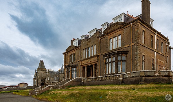 Shetland2024-020 The Bruce Hostel sits imposing, derelict, and run-down on a high point, looking like a set from a horror film. It was built in 1923 as a residence for young...