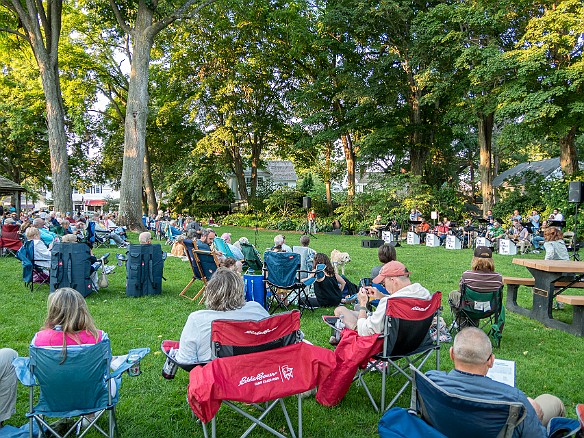 SeanNelsonNewLondonBigBand-20210731-001 A picture-perfect evening to sit out in the town park, pack and have a picnic dinner with friends, partake of adult beverages, and enjoy the sounds of Sean...