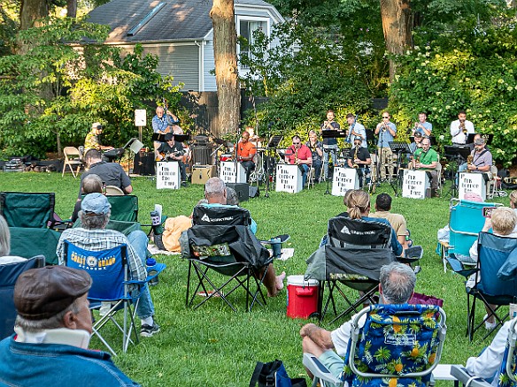 SeanNelsonNewLondonBigBand-20210731-005 A picture-perfect evening to sit out in the town park, pack and have a picnic dinner with friends, partake of adult beverages, and enjoy the sounds of Sean...