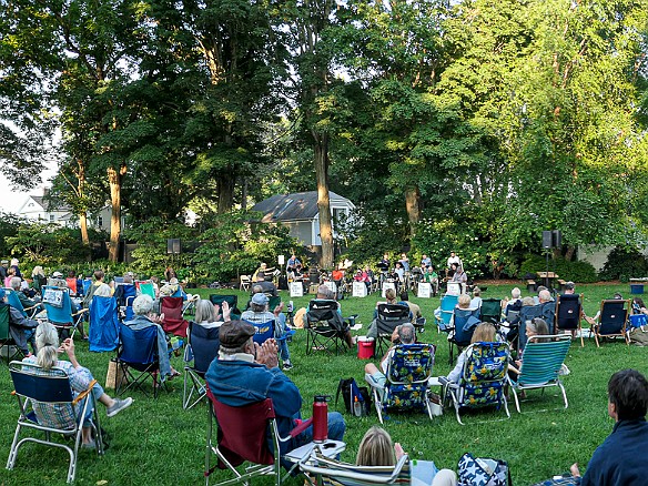 SeanNelsonNewLondonBigBand-20210731-006 A picture-perfect evening to sit out in the town park, pack and have a picnic dinner with friends, partake of adult beverages, and enjoy the sounds of Sean...