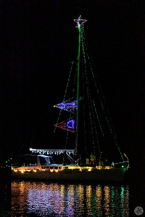 TreesInTheRigging2024-021 After the land parade is over, everyone migrates to the waterfront to watch the parade of boats with 