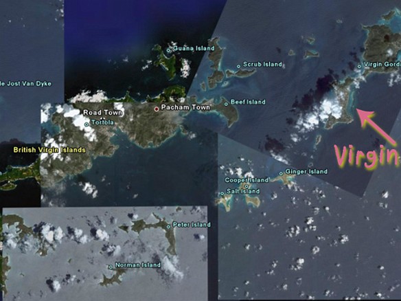 The British Virgin Islands are just east of St. John, in the US Virgin Islands Feb 25, 2007 10:22 AM : BVI, Virgin Gorda 2007-02