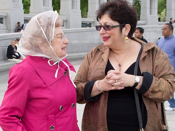 Mar 30, 2011 6:12 PM : Dolores Ebert, Maxine Klein, National World War II Memorial, Washington DC