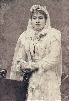 1890 circa MalaZeleznik My paternal great-grandmother Mala Zeleznik, my paternal grandfather Joe Zeleznik's mother, circa 1890